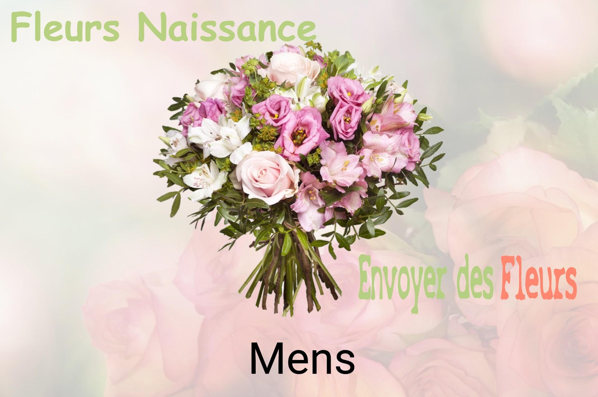 Bouquet de fleurs de naissance livré à Mens